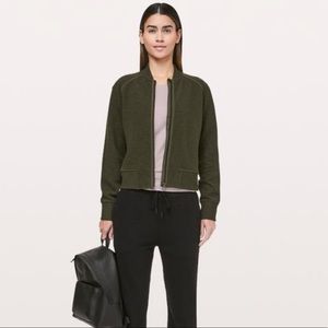 $128 NWT Dark Olive On Repeat Bomber